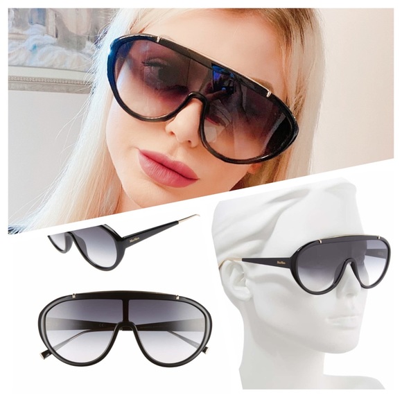 MaxMara Accessories - Max Mara 99 mm Rounded Shield Sunglasses